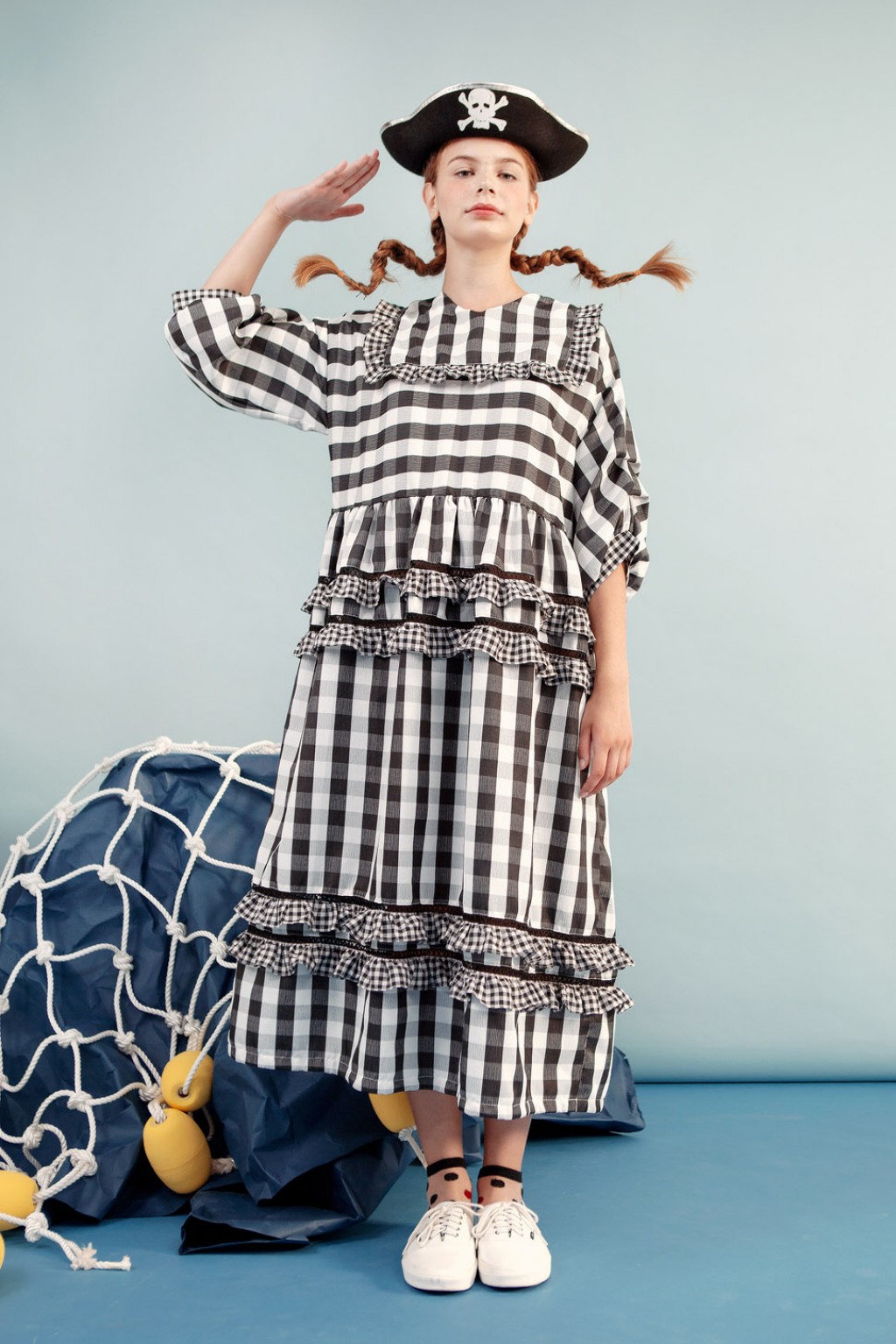 LOTTIE DRESS BLACK CHECKS